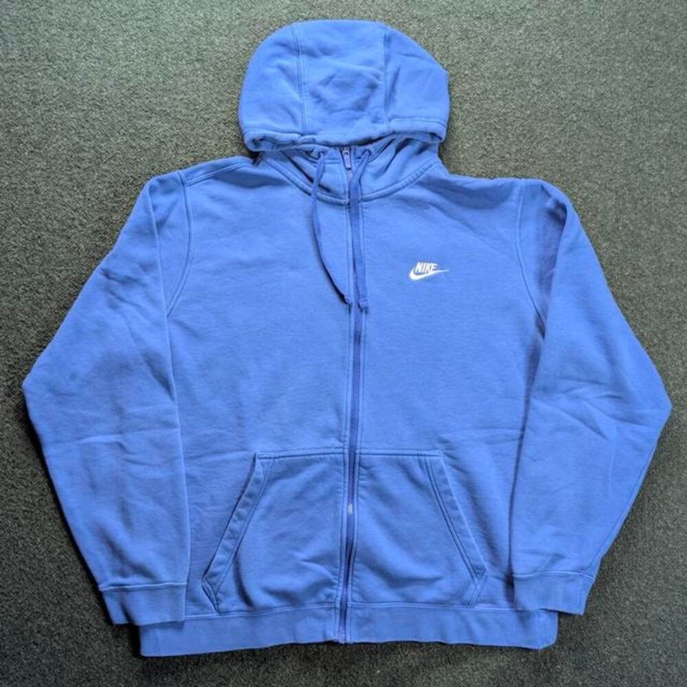 Y2KNIKE Club Fleece Full Zip Embroidered Futura Hoodie Blue XLTops: Size XL